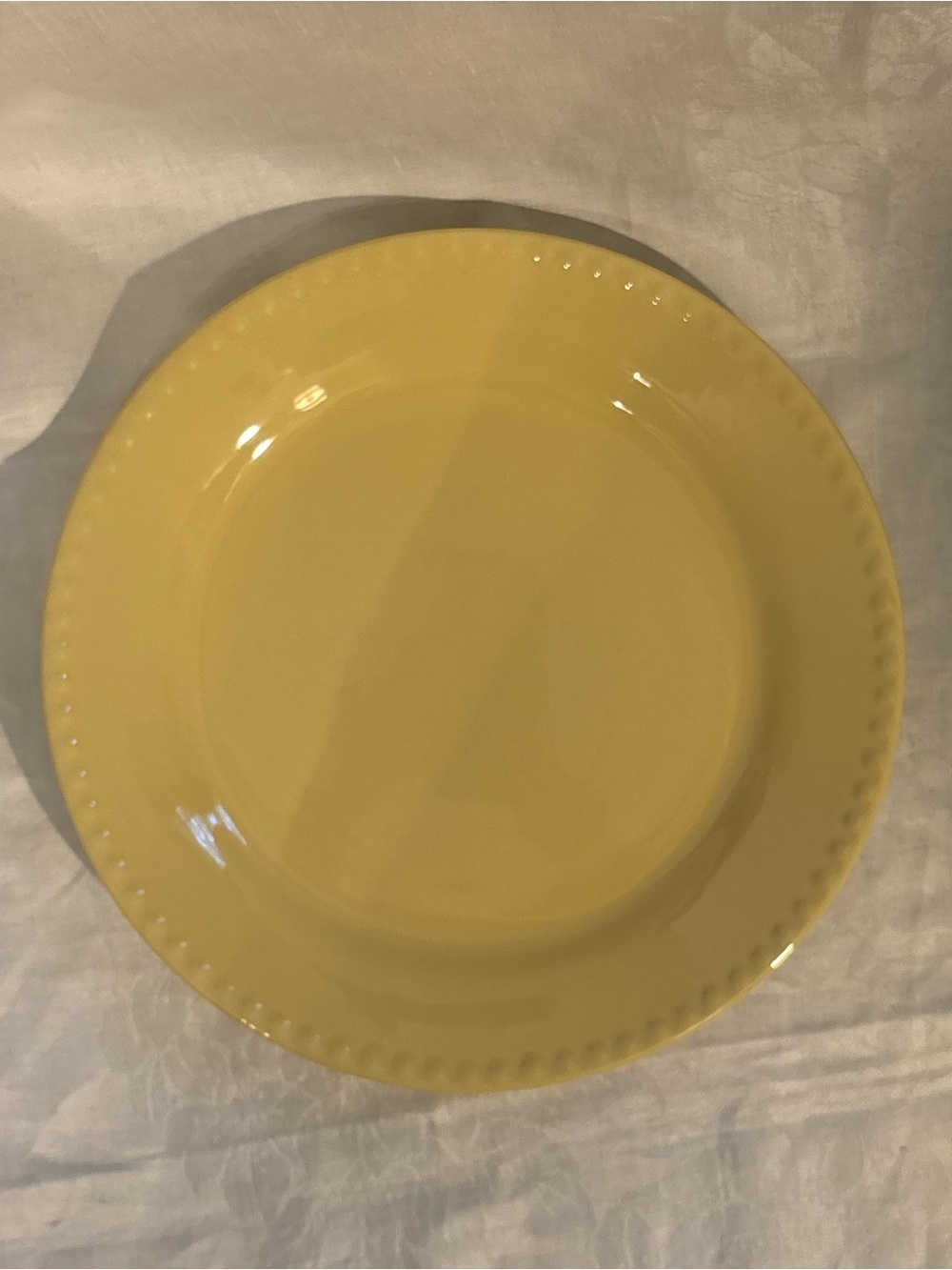 Gail Pittman Southern Living Hospitality 11 1/4" Butter Yellow Dinner Plate EC